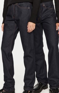 AMI PARIS Jeansy HTR001.DE0011 Granatowy Regular Fit