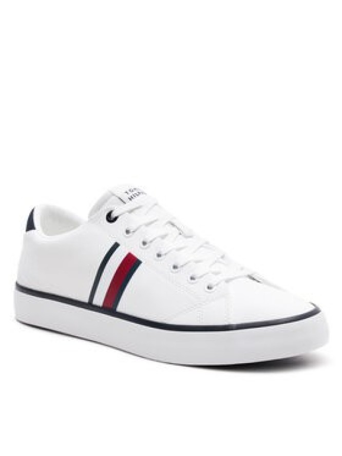 Tommy Hilfiger Tenisówki Th Hi Vulc Low Stripes Mesh FM0FM04946 Biały