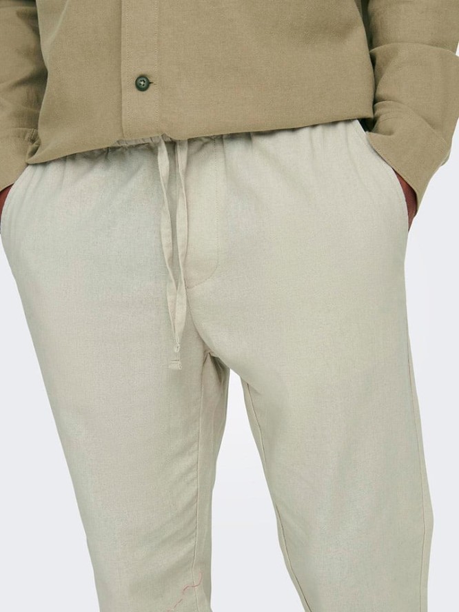 ONLY & SONS Spodnie w kolorze beżowym rozmiar: XXL