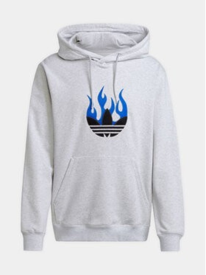 adidas Bluza Flames Logo IS2947 Szary Regular Fit