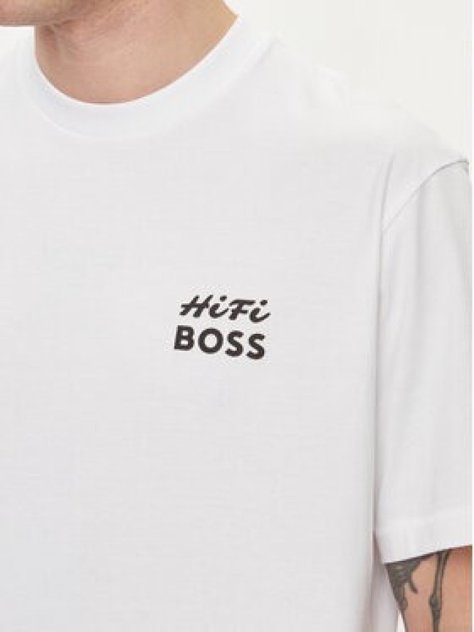 Boss T-Shirt Te_Records 50515553 Biały Relaxed Fit