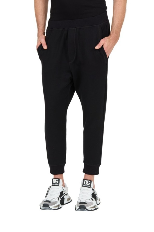 DSQUARED2 Czarne spodnie Ceresio 9 Relax Dan Pant