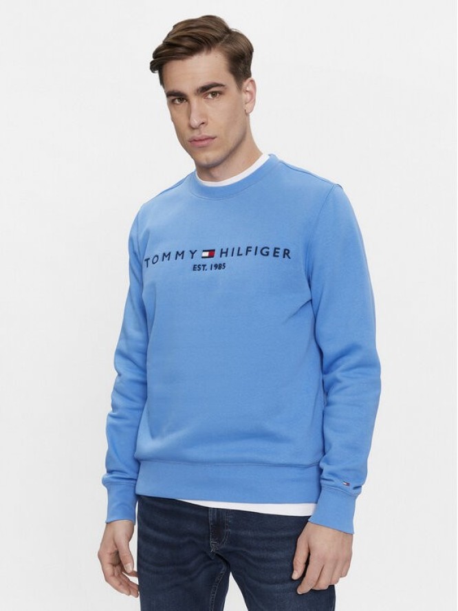 Tommy Hilfiger Bluza Tommy Logo Sweatshirt MW0MW11596 Niebieski Regular Fit