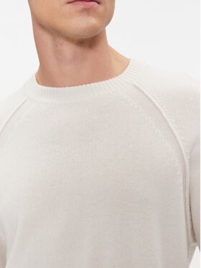 Calvin Klein Sweter K10K111954 Écru Regular Fit
