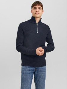 Jack&Jones Sweter 12236308 Granatowy Regular Fit