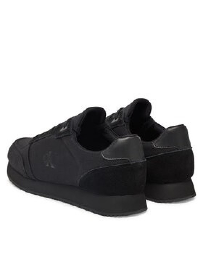 Calvin Klein Jeans Sneakersy Runner Sock Laceup Mg Canvas YM0YM01217 Czarny