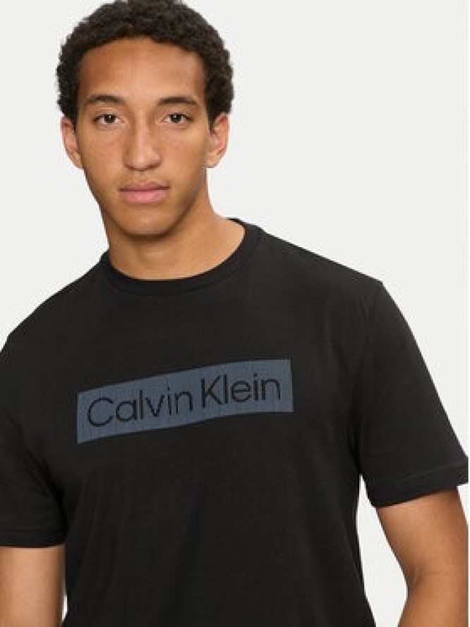 Calvin Klein T-Shirt Striped Logo K10K113590 Czarny Regular Fit