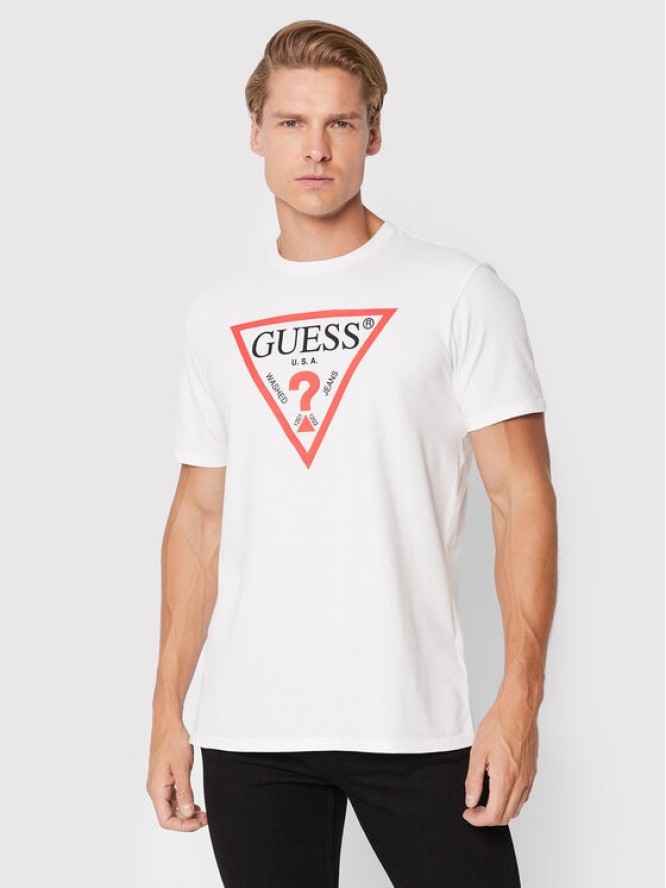 Guess T-Shirt M2GI68 KBA60 Biały Regular Fit