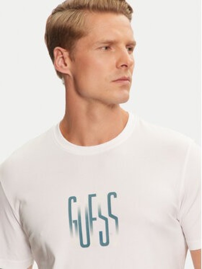 Guess T-Shirt M4BI33 J1314 Biały Slim Fit