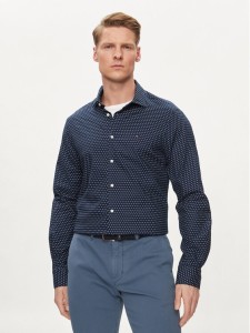 Tommy Hilfiger Koszula Circle MW0MW34649 Granatowy Slim Fit