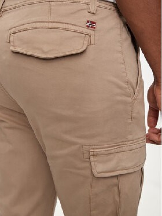 Napapijri Spodnie materiałowe Yasuni NP0A4H1G Beżowy Regular Fit