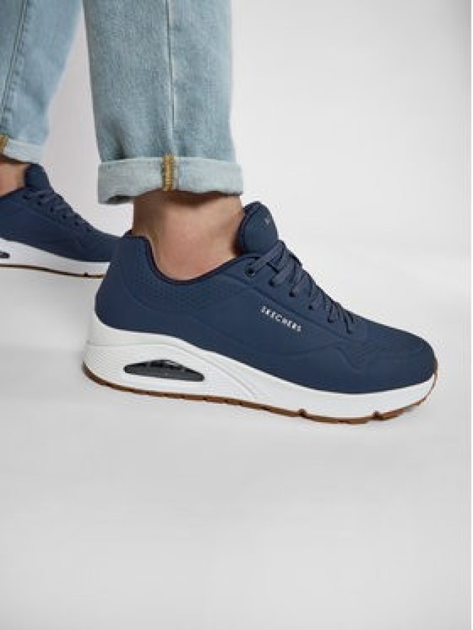 Skechers Sneakersy Uno-Stand On Air 52458/NVY Granatowy