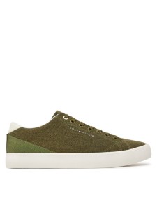 Tommy Hilfiger Tenisówki Th Hi Vulc Low Summer Cvs FM0FM05056 Zielony