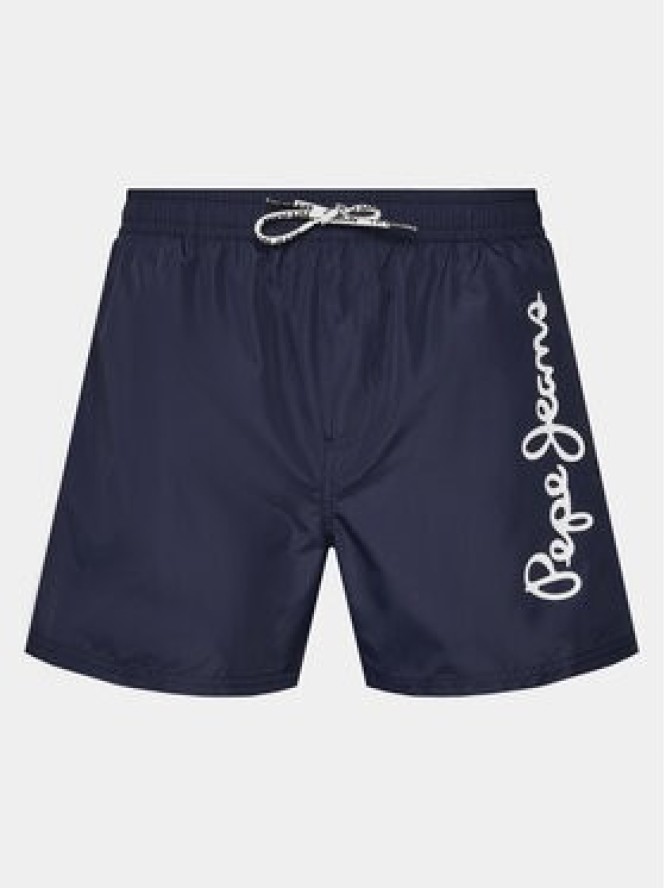 Pepe Jeans Szorty kąpielowe Logo Swimshort PMB10393 Granatowy Regular Fit