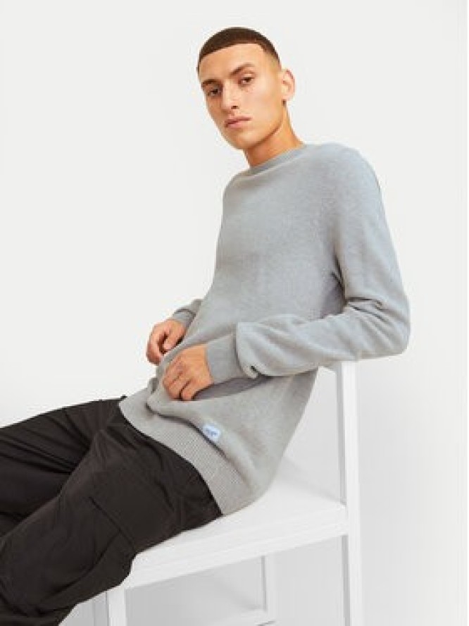 Jack&Jones Sweter Globe 12258139 Szary Regular Fit