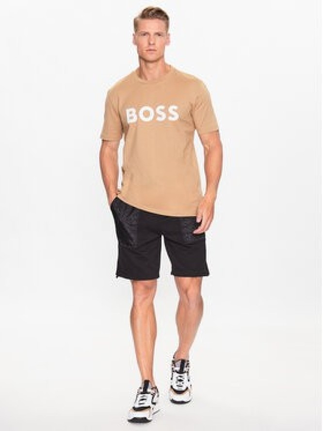 Boss T-Shirt 50495742 Beżowy Regular Fit