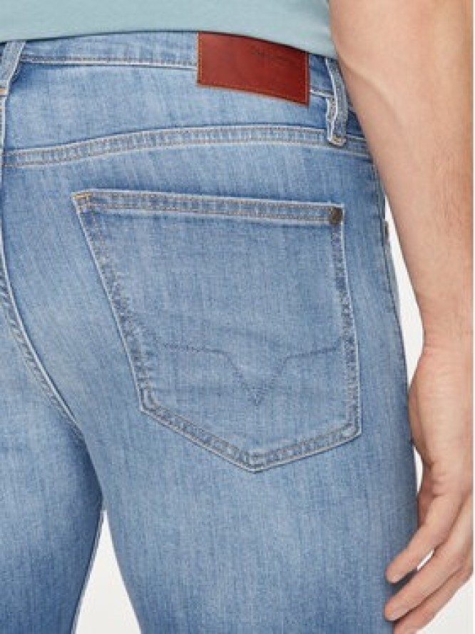 Pepe Jeans Szorty jeansowe Slim Short PM801080MN8 Niebieski Slim Fit