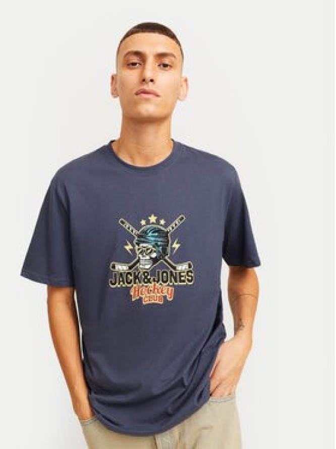 Jack&Jones T-Shirt Eight Skull 12264841 Granatowy Standard Fit