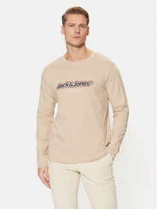 Jack&Jones Longsleeve Vesterbro 12266419 Beżowy Relaxed Fit