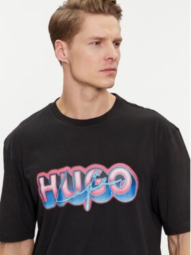 Hugo T-Shirt Nillumi 50515278 Czarny Regular Fit