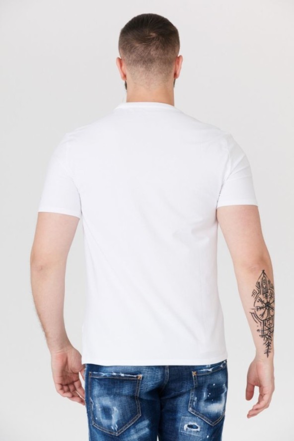 GUESS Biały t-shirt męski beachwear
