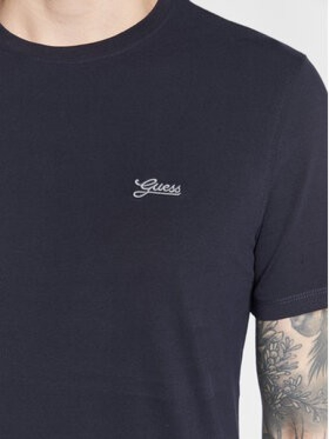 Guess T-Shirt Basic M3GI70 KBMS0 Granatowy Slim Fit