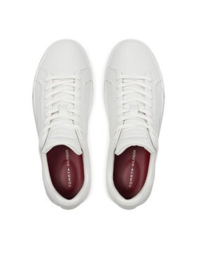 Tommy Hilfiger Sneakersy Th Court Best Leather FM0FM05120 Écru