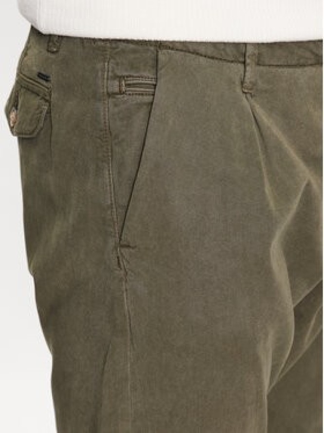 INDICODE Spodnie materiałowe Ville 60-291 Khaki Regular Fit