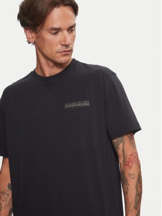 Napapijri T-Shirt Albula NP0A4I34 Czarny Relaxed Fit