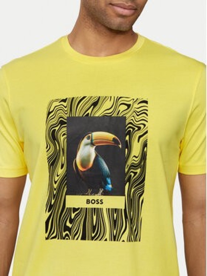 Boss T-Shirt Te_Tucan 50516012 Żółty Regular Fit