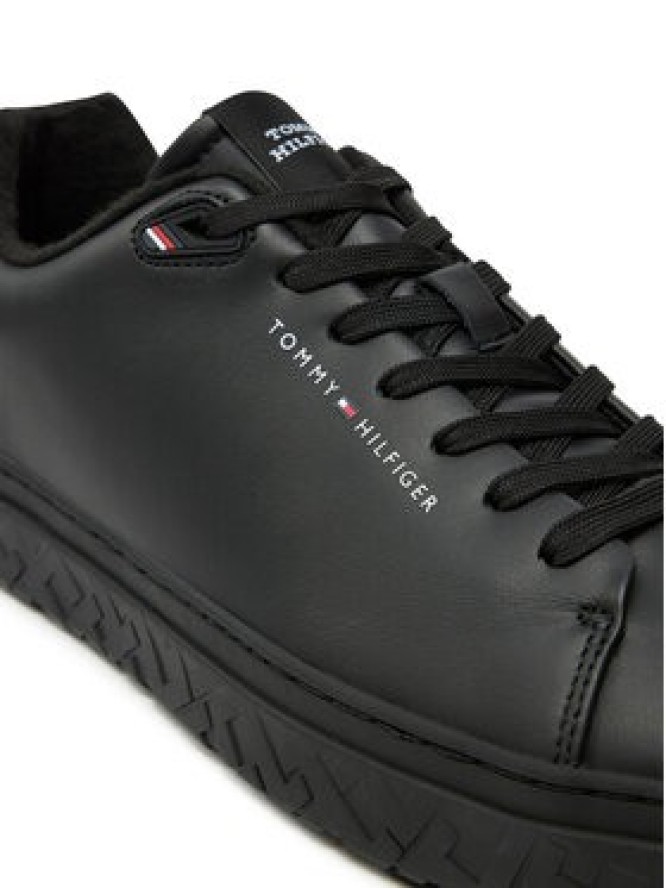 Tommy Hilfiger Sneakersy Court Thick Cupsole Leather FM0FM05208 Czarny