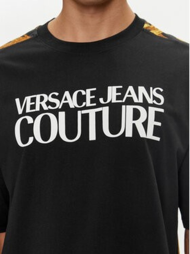 Versace Jeans Couture T-Shirt 76GAH613 Czarny Regular Fit