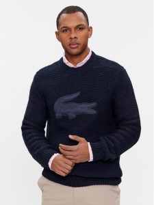 Lacoste Sweter AH0813 Czarny Regular Fit