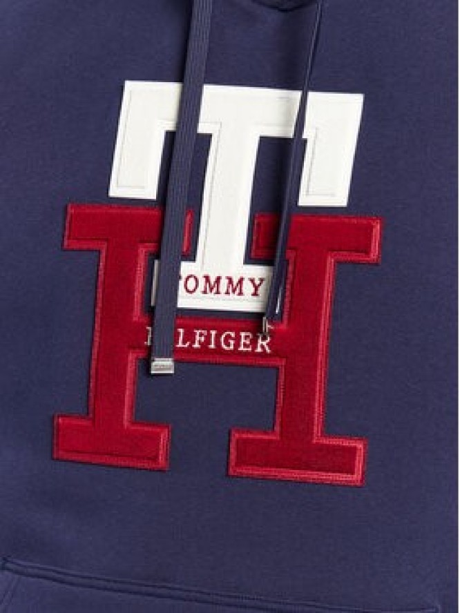 Tommy Hilfiger Bluza Icon Monogram MW0MW29586 Granatowy Relaxed Fit