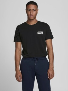 Jack&Jones T-Shirt Corp Logo 12151955 Czarny Slim Fit