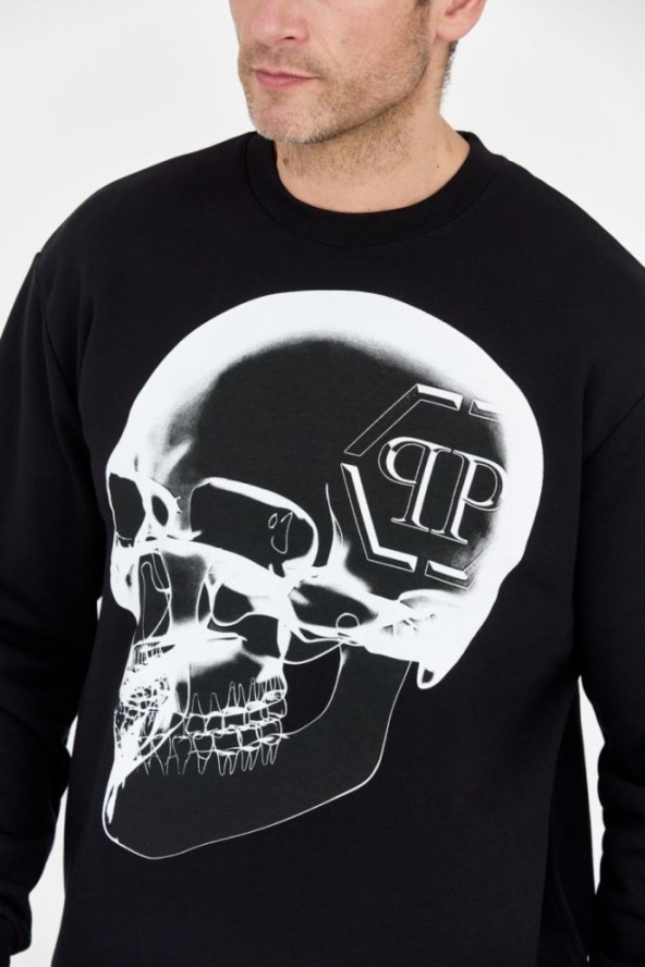 PHILIPP PLEIN Czarna bluza męska x-ray skull