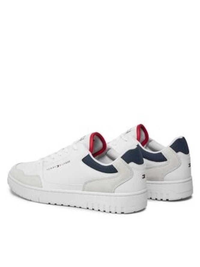 Tommy Hilfiger Sneakersy Th Basket Core Lth Mix Ess FM0FM05058 Biały