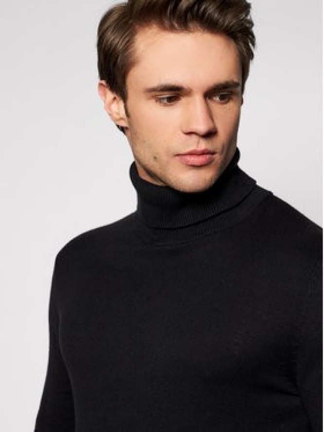 Jack&Jones Golf Emil Knit Roll Neck 12157417 Czarny Regular Fit