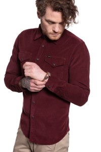 KOSZULA KOSZULA LEE CLEAN WESTERN SHIRT BURGUNDY L644MRMF