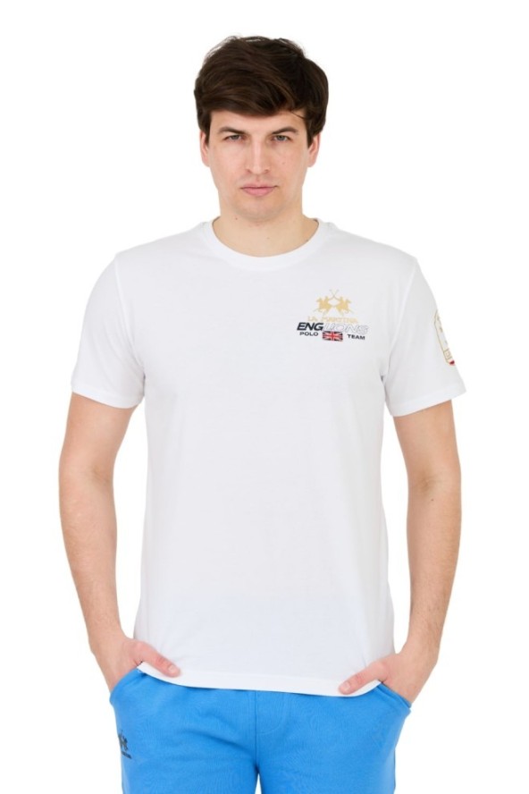 LA MARTINA Biały t-shirt Jersey