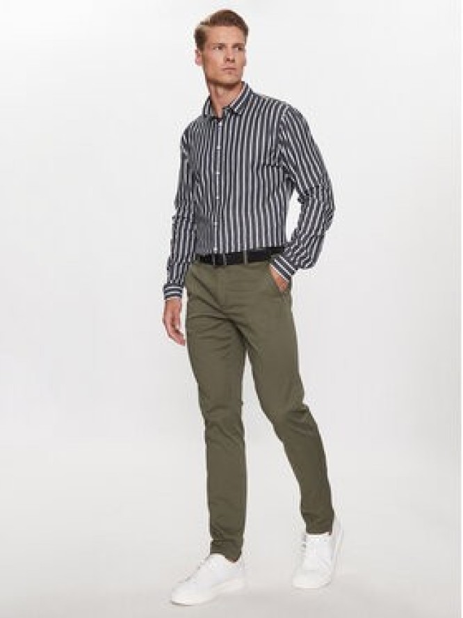 Lindbergh Chinosy 30-005044 Zielony Slim Fit