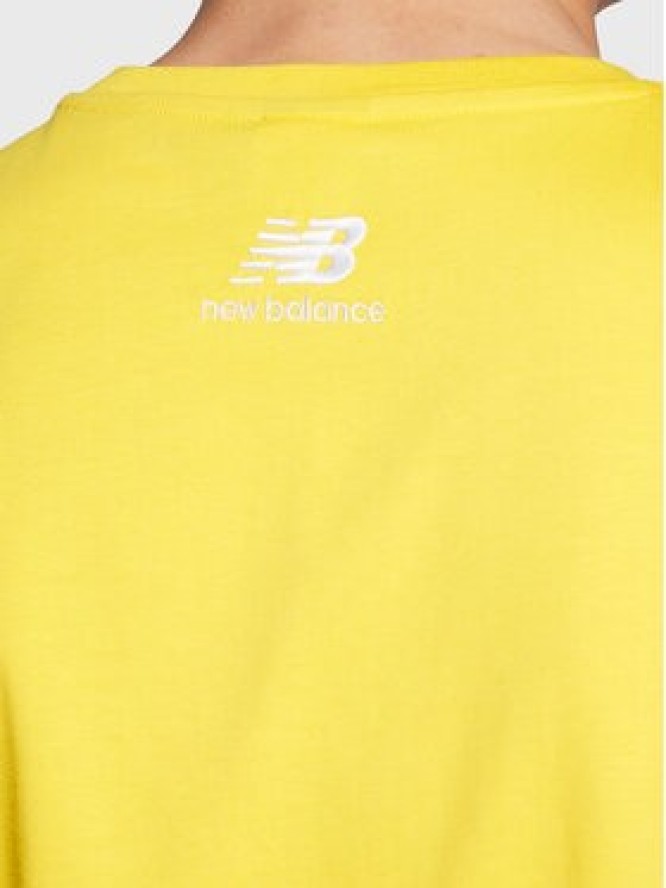 New Balance T-Shirt MT23502 Żółty Relaxed Fit
