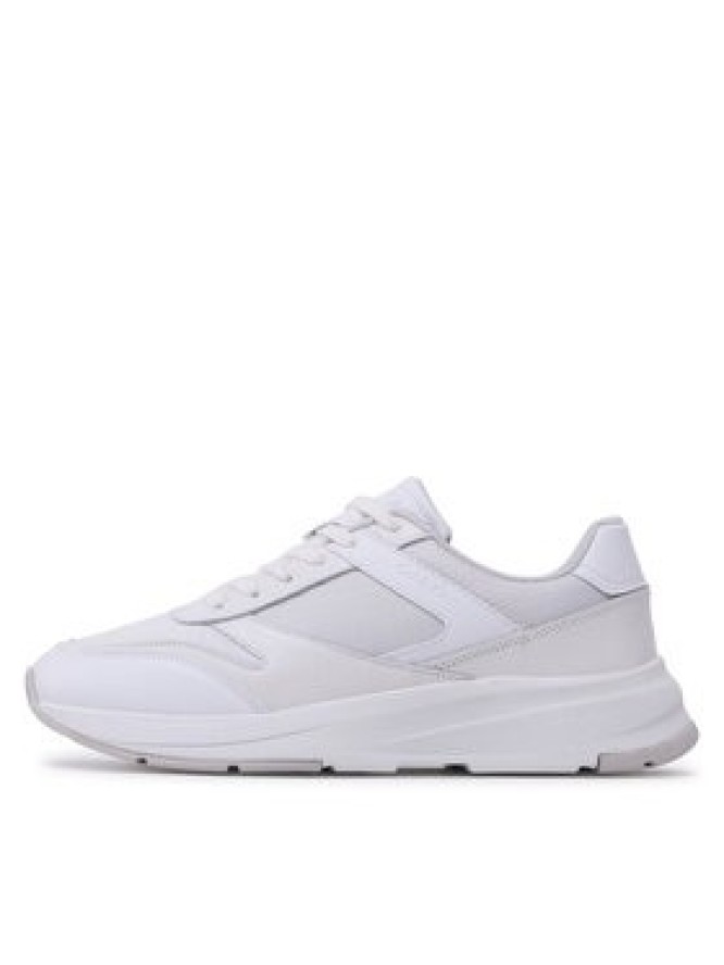 Calvin Klein Sneakersy Low Top Lace Up Mix HM0HM00901 Biały