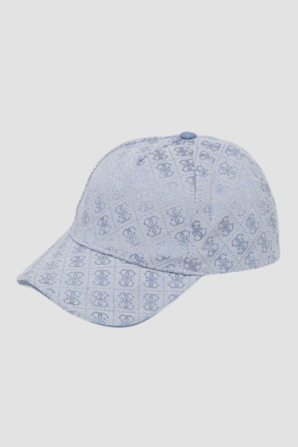 GUESS Błękitna logowana czapka Baseball Cap