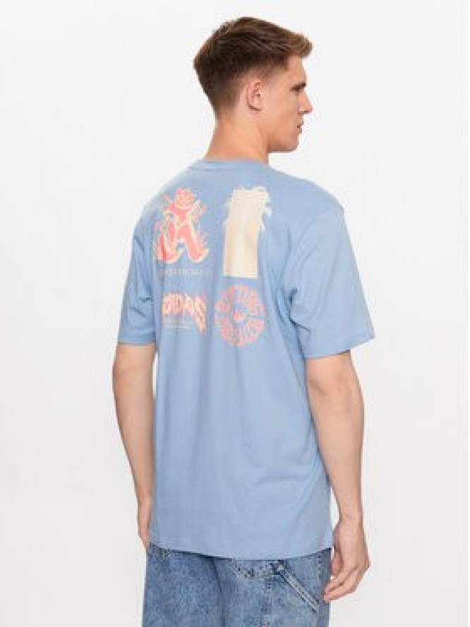adidas T-Shirt Graphic Glide T-Shirt IC5750 Błękitny Loose Fit