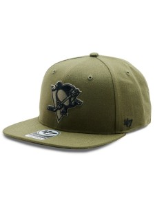 47 Brand Czapka z daszkiem NHL Pittsburgh Penguins Ballpark Camo '47 CAPTAIN H-BCAMO15WBP-SW Zielony