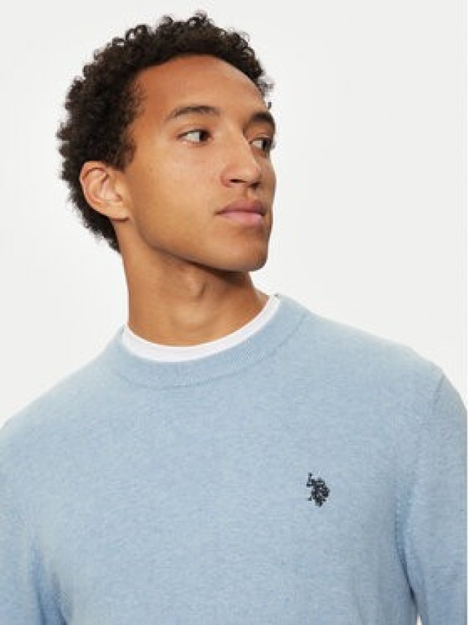 U.S. Polo Assn. Sweter MUP2961 Błękitny Regular Fit