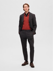 Selected Homme Sweter 16074687 Pomarańczowy Regular Fit