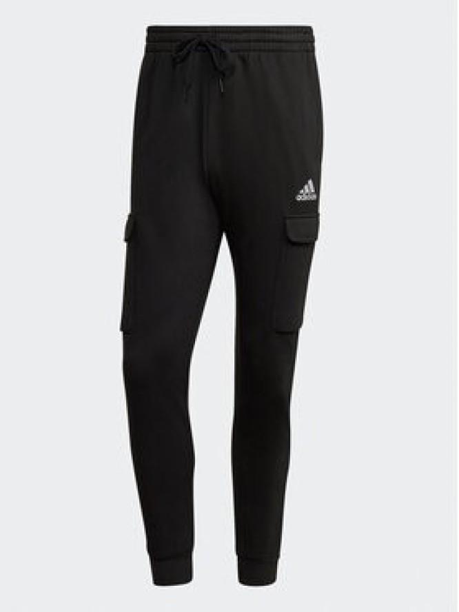 adidas Spodnie dresowe Essentials Fleece Regular Tapered Cargo Joggers HL2226 Czarny Regular Fit