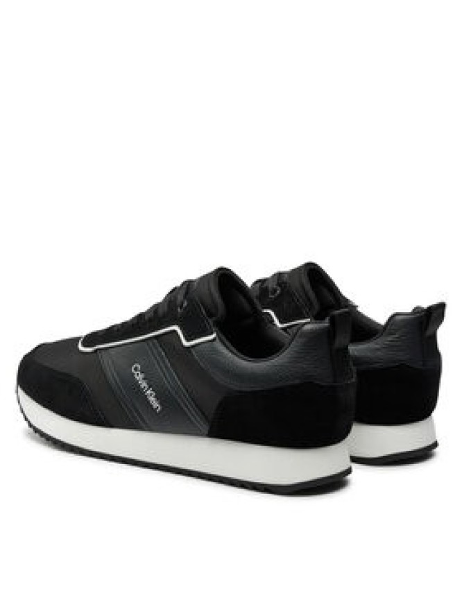 Calvin Klein Sneakersy Low Top Lace Up Mix HM0HM01554 Czarny